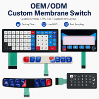 Teclado de Membrana Personalizado OEM con Superposición Gráfica y Cable Flexible para Panel de Control de Equipos de Pesaje Industrial