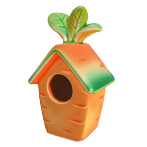 Unico a forma di carota in ceramica uccello casa resistente alle intemperie Eco uccello nido per la decorazione del giardino Logo personalizzato e alla rinfusa OEM piccolo Habitat per animali domestici - Product Image 1