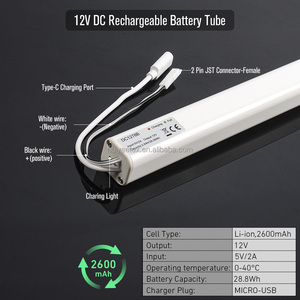 DC1278B Battery Wand 12V Lithium-lon Rechargeable Battery Tube for Motorized Blinds Shade <strong>Motor</strong> - Product Image 4