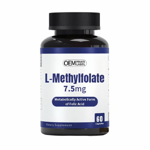 Cápsulas de L-Metilfolato 5-MTHF Plus Coenzima B12 para Adultos, Mejora del Estado de Ánimo, Homocisteína, Metilación y Cognición (OEM/ODM) - Product Image 1