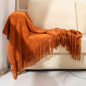 Manta de Chenilla Jacquard Tejida, Manta Decorativa Americana <span class=keywords><strong>para</strong></span> Sofá, Manta Ligera <span class=keywords><strong>para</strong></span> Siesta en la Oficina, <span class=keywords><strong>para</strong></span> Uso Doméstico - Product Image 6