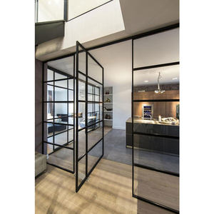 Fenêtres et portes pivotantes en aluminium à rupture de pont thermique en gros, système <span class=keywords><strong>d</strong></span>'<span class=keywords><strong>entrée</strong></span> principale moderne pour bureaux XZ016 - Product Image 5