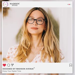 Madison Avenue Blue Light Blocking Glasses Anti-Eyestrain UV Glare Women TV Phone Computer Gaming Eyeglasses Stainless Frame <strong>TAC</strong> - Product Image 2