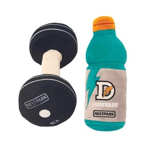 Juguete de peluche para masticar para mascotas, mancuernas para perros, estilo de bebida, resistente a mordeduras, dientes limpios, alivio de dientes, entrenamiento <span class=keywords><strong>interactivo</strong></span>, juguete chirriante - Product Image 1