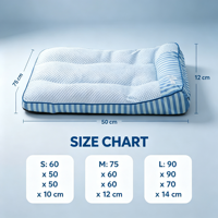 Lit orthopédique rectangulaire pour chien PetFly, luxueux, écologique, rayé, respirant, durable, rafraîchissant, extra large, lavable et protecteur