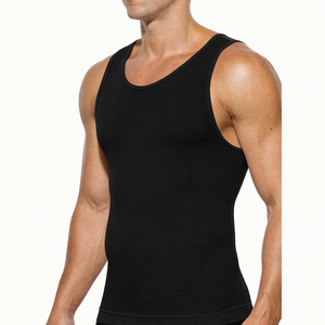Camiseta sin mangas para gimnasio con logo personalizado para hombre, negra, suave, de secado rápido, sin mangas, tipo singlet, para culturismo y fitness, OEM - Product Image 2