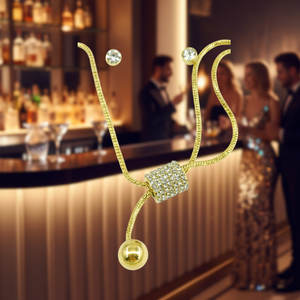 Set di gioielli eleganti da donna alla moda con stampa animalier placcata in oro 24K per feste ed eventi - Product Image 3