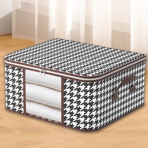 Grand sac de rangement avec fenêtre transparente - Organisateur pliable en non-tissé pour vêtements, couvertures et vêtements de saison - Product Image 1