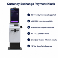 Support au sol Écran tactile libre-service Paiement de pièces de monnaie Kiosque de change Machine ATM avec lecteur Scanner et imprimante A4