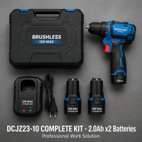 Perceuse sans fil 12V, perceuse électrique au lithium sans balais DCJZ23-10(E) pour le bricolage à domicile