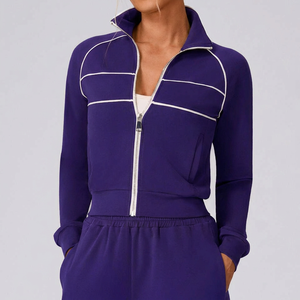 Chaqueta Deportiva para Mujer, al por Mayor, con Cierre Completo, Cuello Alto, Transpirable, Resistente al Viento, Ropa Deportiva para Gimnasio - Product Image 6