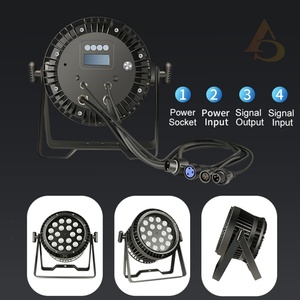 Luz LED Par de Alta Luminosidad 18x18w, Impermeable, con Zoom RGBW, para Exteriores, IP65 - Product Image 4