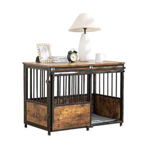 Coussin de meubles de caisse de chien en bois robuste et solide grandes tailles moyennes Double portes coulissantes Cage décorative <span class=keywords><strong>pour</strong></span> animaux de compagnie de haute qualité - Product Image 1