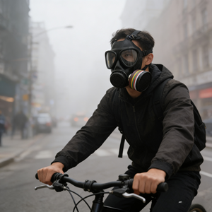 Full <b>Face</b> Tactical Silicone Gas Mask Activated Carbon Filter Reusable 3-Layer Respirator for Organic/Vapor Protection Factory - Product Image 6