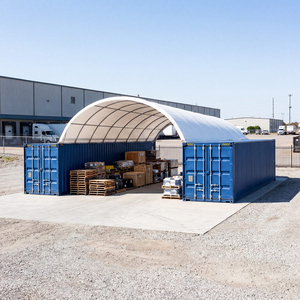Abri pour conteneur maritime 20'x40', abri portable résistant aux intempéries, couverture en dôme pour camion et stockage agricole - Product Image 1