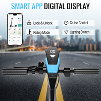 Scooter Eléctrico Plegable de Dos Ruedas con Motor sin Escobillas y Aplicación, Disponible en Almacenes de EE. UU./Reino Unido/UE