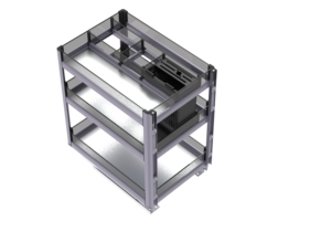 Armoire de rangement d'angle de cuisine avec panier coulissant pour assaisonnements - Product Image 1