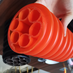 أنبوب بلاستيكي مموج من البولي إيثيلين عالي الكثافة بسعر جيد، أنبوب حماية سداسي المسارات بقطر 110 مم لنظام الكابلات على الطرق السريعة - Product Image 4