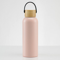 Bouteille de sport en acier inoxydable 303/302 à petite ouverture de style américain, poignée en silicone, certifiée CE, personnalisable par sublimation pour la salle de sport
