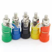 ELECAPITAL 10PCS/LOT Terminal Blocks 4mm Amplifier Connector Binding Post Banana Plug Jack Mount Splice