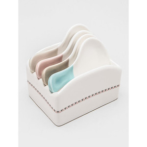 4 nuevas jaboneras de color hueso con soporte de almacenamiento - Product Image 1