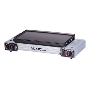 เตาแก๊สบิวเทนแบบพกพาสองหัวเตาคู่พร้อมถาดอบสไตล์เกาหลี - Product Image 6