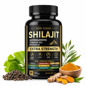 Capsules de Shilajit Extra Fort, Ashwagandha, Tongkat Ali, Rhodiola et Acide Fulvique – Pure Formule Végétale Herbacée de l'Himalaya – Meilleures Ventes pour la Santé - Product Image 1