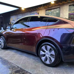 Pellicola Protettiva per Auto CARBINS <span class=keywords><strong>Nera</strong></span> con Effetto Rosso, Vinile PET Cambia Colore, Autorigenerante, Lucida, Adesivo Protettivo per Vernice Auto in Rotolo - Product Image 3