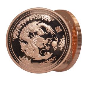 Koin Tembaga Asli 1 oz 999 Berkualitas Tinggi Bentuk Naga Bulat C99 - Product Image 2