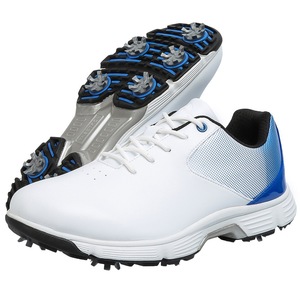 Chaussures de golf respirantes pour hommes en PU, doublure en maille blanche, semelle extérieure en caoutchouc, semelle intermédiaire en EVA, chaussures de sport décontractées pour le printemps - Product Image 2