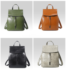 Realer <span class=keywords><strong>2021</strong></span> nouvelle mode sacs à dos femmes de haute qualité en cuir véritable sac packs décontracté vintage sacs d'école pour femmes dames - Product Image 6