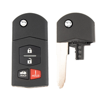 Kunci Mobil Lipat Remote 315Mhz Chip 4D63 untuk Mazda 2 3 5 6 8 CX-7 CX-9 MX-5 BGBX1T478SKE125-01 CC43-67-5RYC Fob 3/4 Tombol