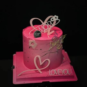 Honey And Sweetness Mother's Day Cake Decoration <b>Acrylic</b> Heart Insert For Cake Topper Birthday Party Supplies - Product Image 3