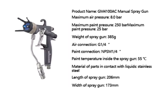 <span class=keywords><strong>Pistolet</strong></span> de pulvérisation manuel <span class=keywords><strong>Wagner</strong></span> GM4100AC, <span class=keywords><strong>pistolet</strong></span> de pulvérisation pneumatique, <span class=keywords><strong>peinture</strong></span> originale - Product Image 3