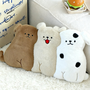 หมอนตุ๊กตาขนยาวลายแมวและสุนัข (ดีไซน์แบบ Patchwork) หมอนอิงตุ๊กตาขนยาวลายแมวและสุนัขสำหรับตกแต่งบ้าน - Product Image 6