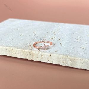 Dylam S925 Cross <b>Adjustable</b> <b>Ring</b> Classic <b>Sterling</b> <b>Silver</b> Dainty <b>Rings</b> Pave Sideways Quality Personalized Cross <b>Ring</b> - Product Image 5