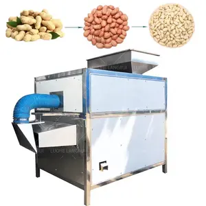 304 Stainless Steel Roasted Cacao Cocoa Bean Cracking Winnowing Cracker Winnower Peeler Peeling Shelling Machine