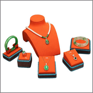 Chinese Style Tree Shell Jewelry Display Stand with Imitation Embroidery for Rings Bracelets One-Piece Design CX0054 - Product Image 4