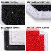 Patchs en chenille personnalisés avec lettres de l'alphabet, thermocollants, pour sweat-shirt, veste, jean, sac à dos, chapeau, vente en gros