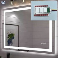 Contrôleur LED bicolore haute puissance 60W 5A 12V-24V à trois boutons avec capteur radar tactile pour dégivreur de miroir intelligent et variation CCT