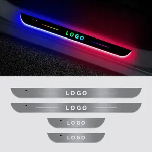 Không dây xe Logo Led chào đón bàn đạp ánh sáng Cửa xe ánh sáng Strip LED Chào mừng bạn cửa sill tấm scuff LED ánh sáng đạp đèn