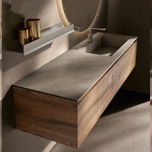 Fournisseur de salle de bain mural en bois massif PVC contreplaqué salle de bain bon marché coiffeuse vanité - Product Image 4