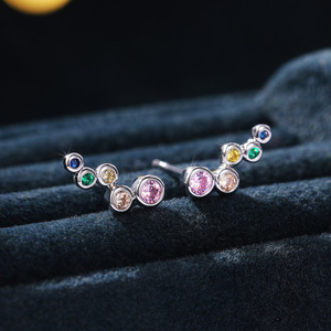 Eleganti Orecchini a Cerchio Scintillanti, Gioielli Minimalisti alla Moda per Uso Quotidiano Femminile - Product Image 4