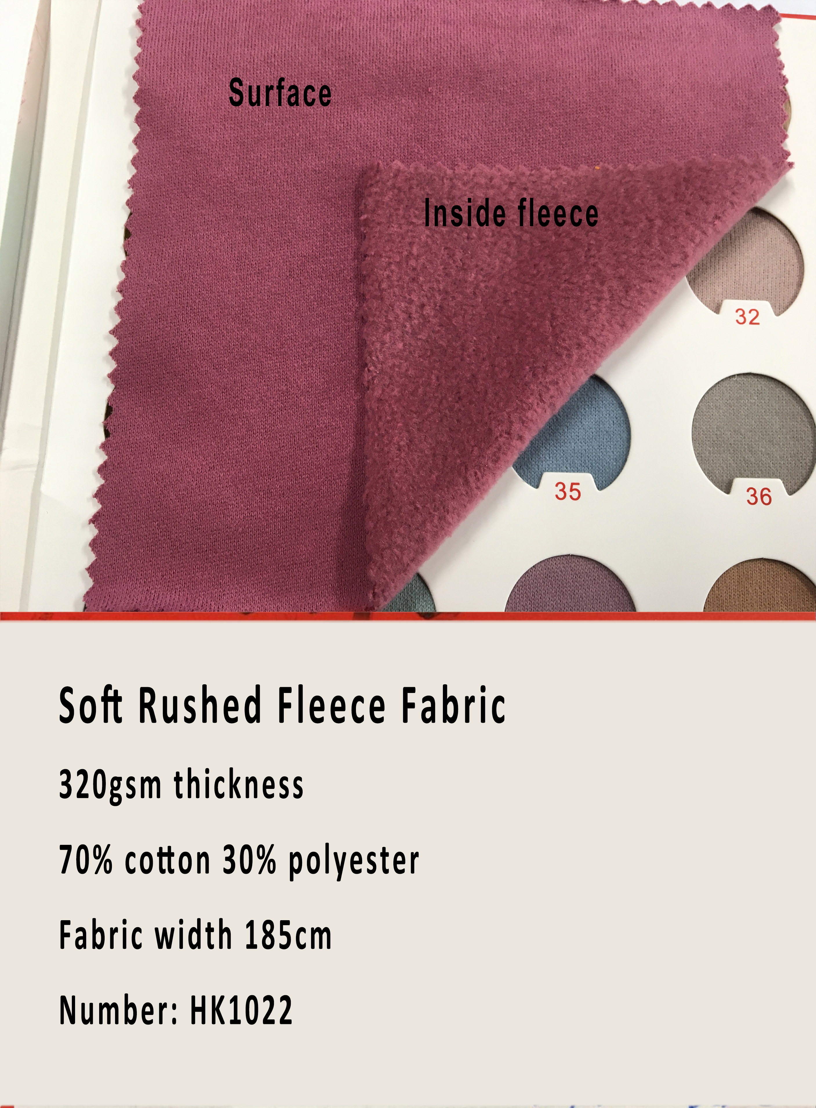 320gsm 70%cotton 30%polyester