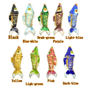 Liontin Ikan Cloisonne Tembaga Bergerak 4.5cm untuk Pembuatan Perhiasan DIY Harga Murah - Product Image 4