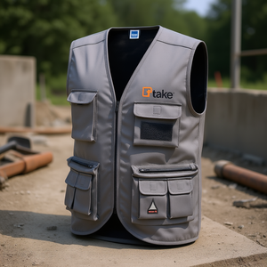 เสื้อกั๊กอเนกประสงค์ Ttake รุ่น Multi Pocket สีเทา ไซส์ 3XL สำหรับทำงาน - Product Image 3