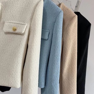 Giacca Corta in <span class=keywords><strong>Tweed</strong></span> da <span class=keywords><strong>Donna</strong></span>, Nuova Moda Primavera-Autunno, Blusa Larga - Product Image 5