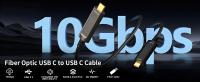 Câble AOC USB 3.2 Gen2 Type C optique actif haute vitesse 10Gbps Compatible avec l'imprimante de webcams de consoles de jeu Logitech Hubs