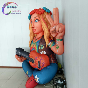 Tùy chỉnh phim hoạt hình cô gái chơi guitar Inflatable quảng cáo hiển thị cho mục tiêu tiếp thị - Product Image 4