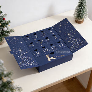 Calendario de Adviento Reciclable, Caja de Joyería de Lujo con 24 Cajones, Caja Sorpresa de Cartón para Pulseras y Joyas - Product Image 3